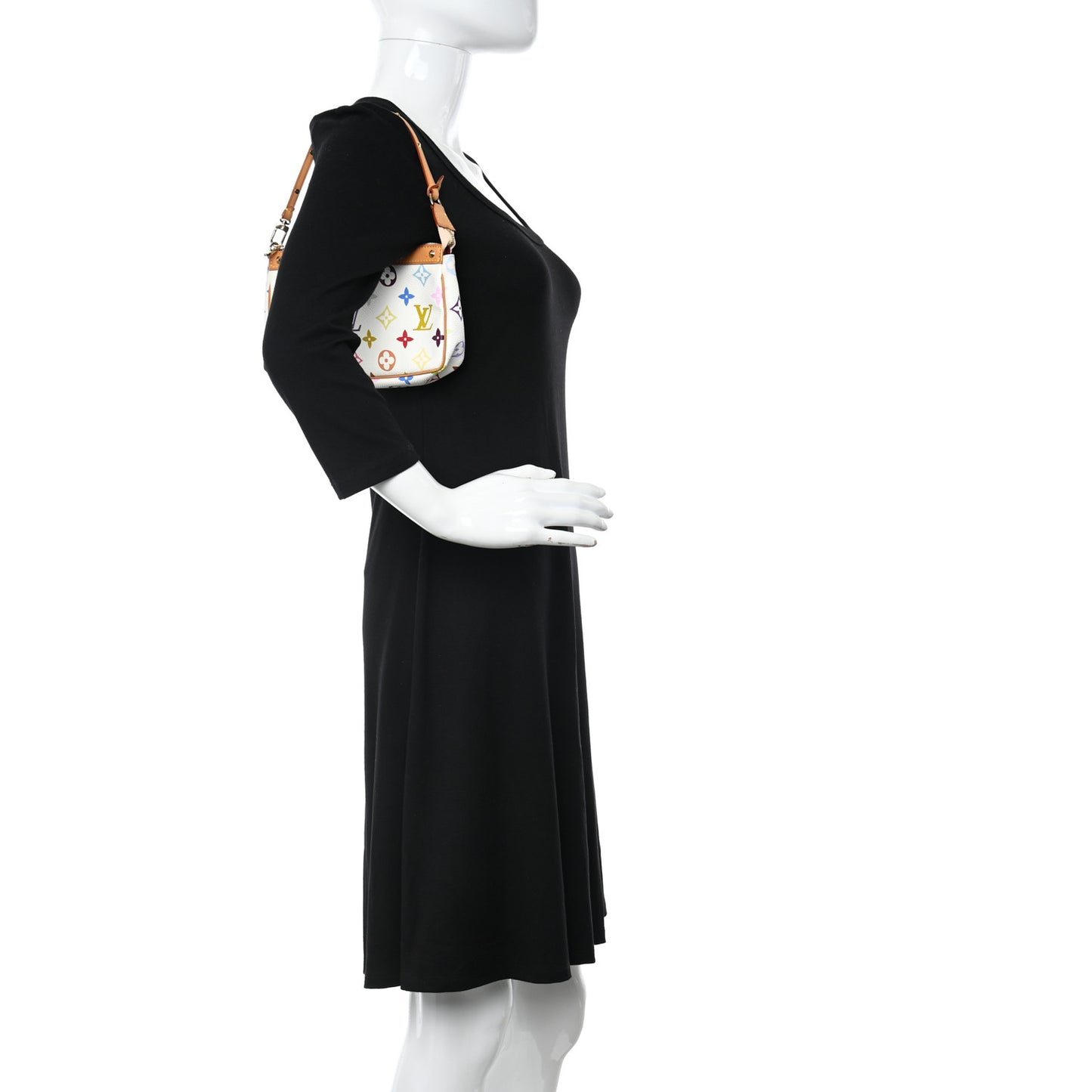 Monogram Multicolor Pochette Accessories White