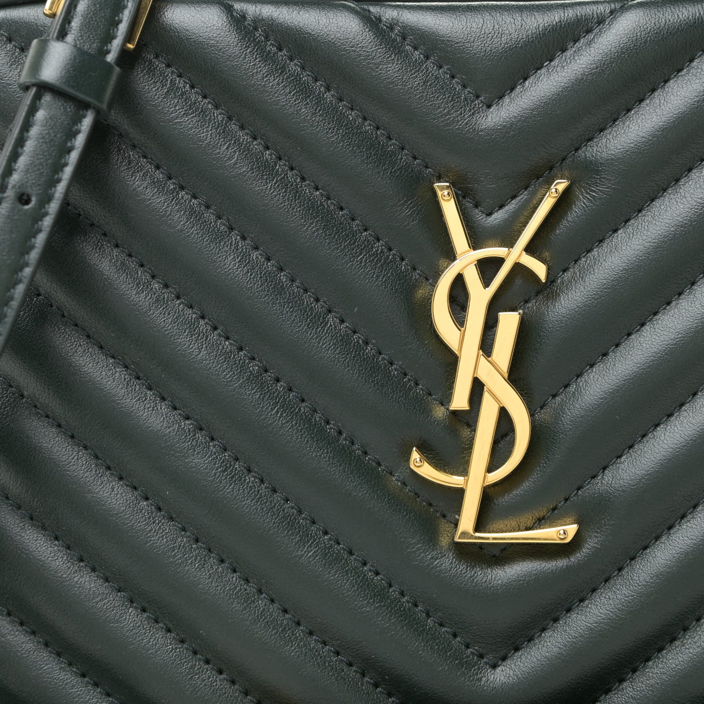 Calfskin Matelasse Monogram Lou Camera Bag Military Green