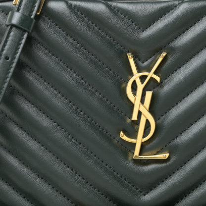 Saint Laurent Calfskin Matelasse Monogram Lou Camera Bag Military Green 7 of 11