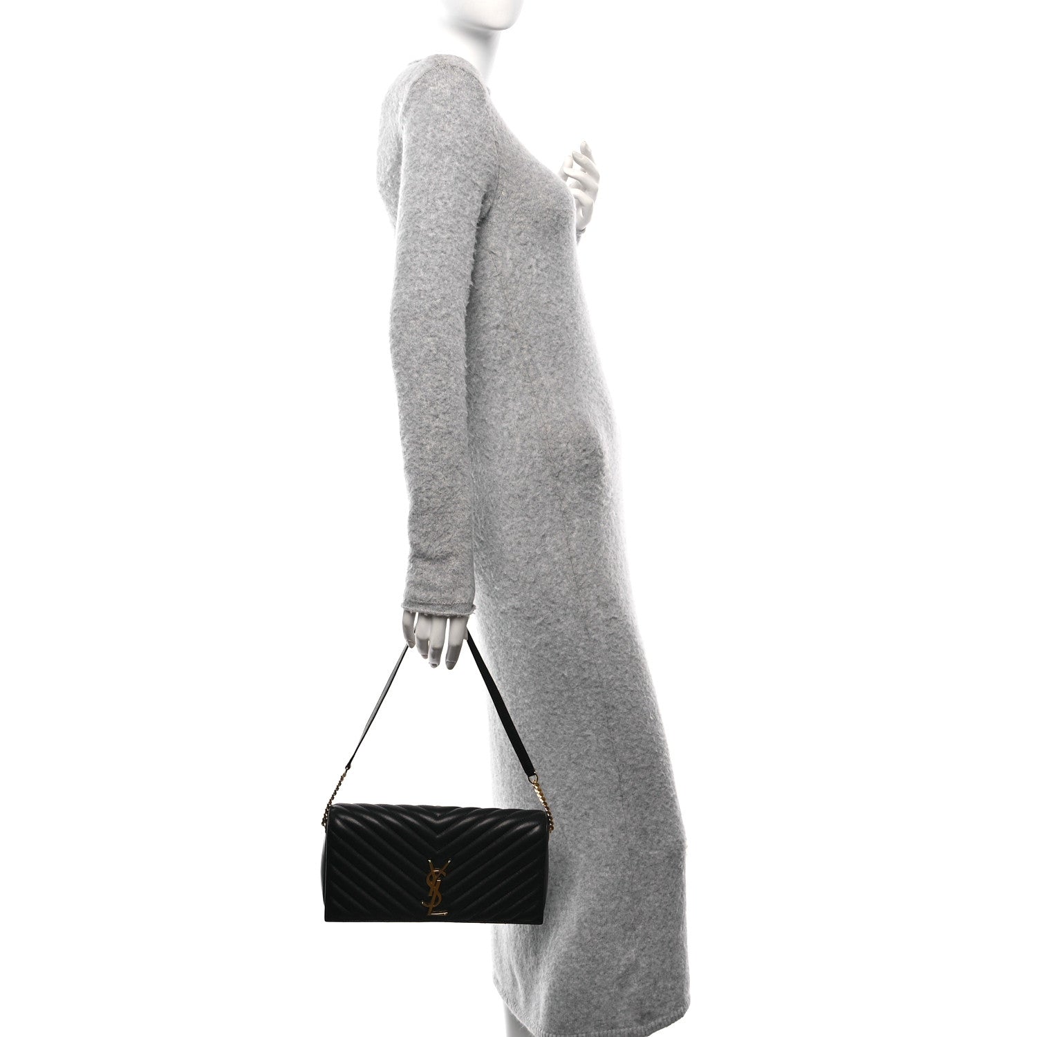 Saint Laurent Lambskin Matelasse Monogram Kate 99 Black 2 of 10