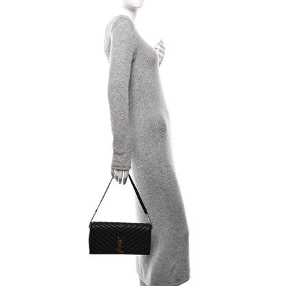 Saint Laurent Lambskin Matelasse Monogram Kate 99 Black 2 of 10