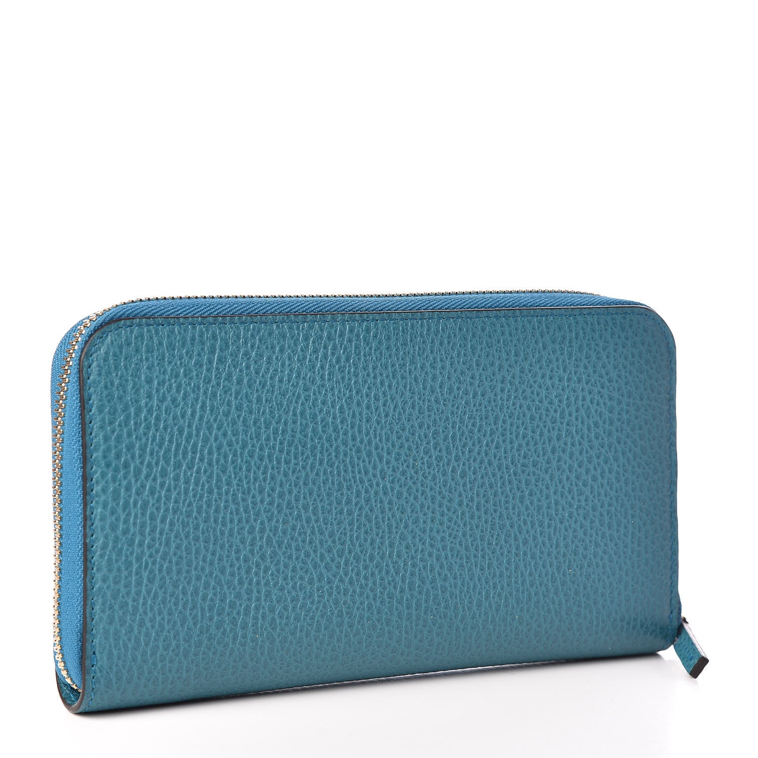 Gucci Dollar Calfskin GG Zip Around Wallet Deep Cobalt 3 of 8