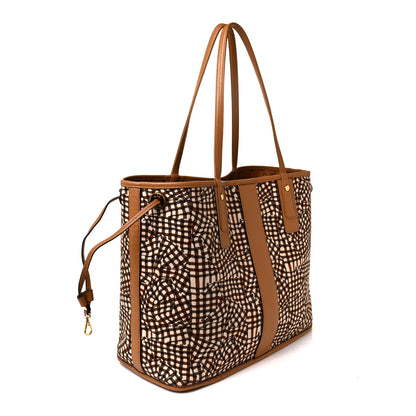 MCM Visetos Medium Liz Reversible Shopper Tote Cognac 10 of 13