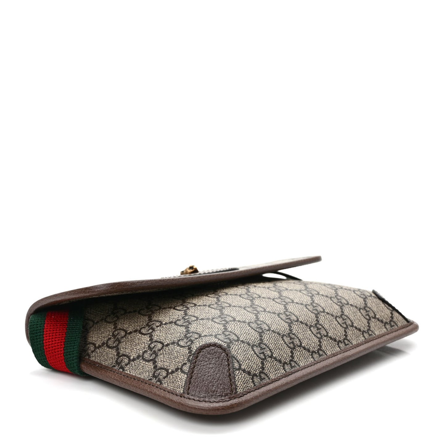 GG Supreme Monogram Neo Vintage Web Belt Bag Brown