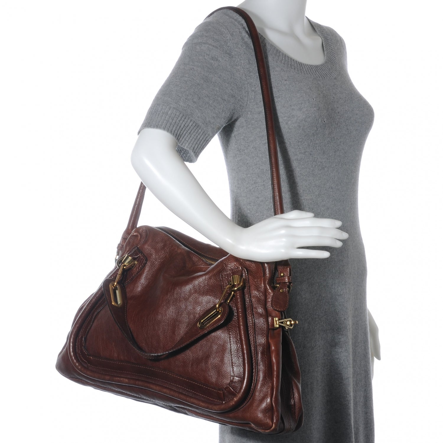 Chloe Calfskin Large Paraty Chocolate 2 of 11