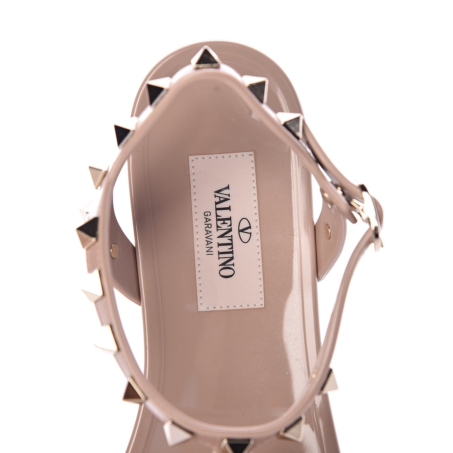 PVC Jelly Rockstud Caged Sandals 36 Poudre
