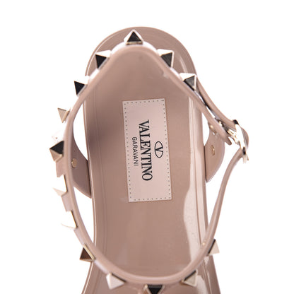Valentino Garavani PVC Jelly Rockstud Caged Sandals 36 Poudre 8 of 15