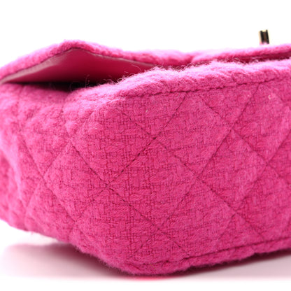 Chanel Tweed Quilted Mini Rectangular Flap Fuchsia 9 of 11