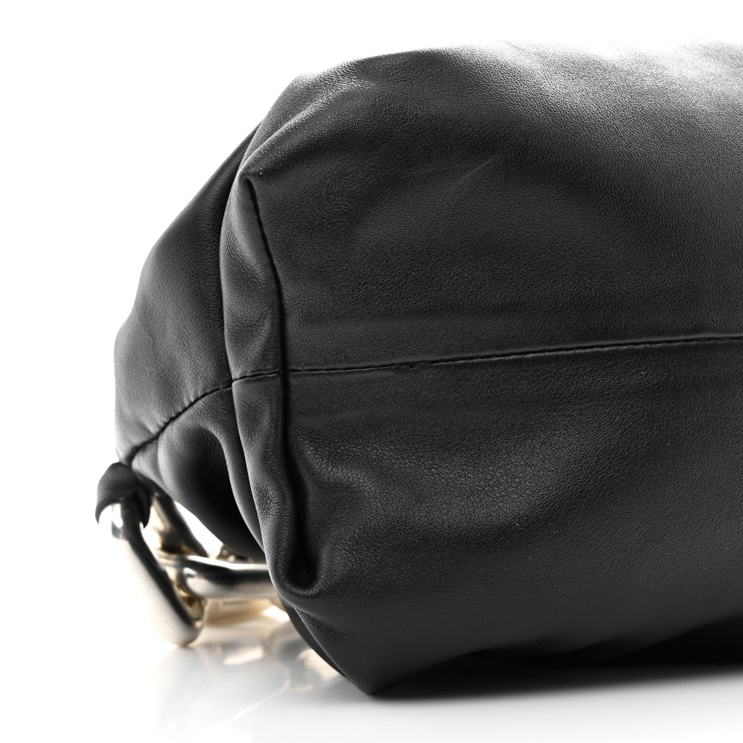 Bottega Veneta Calfskin The Pouch Chain Black 9 of 10