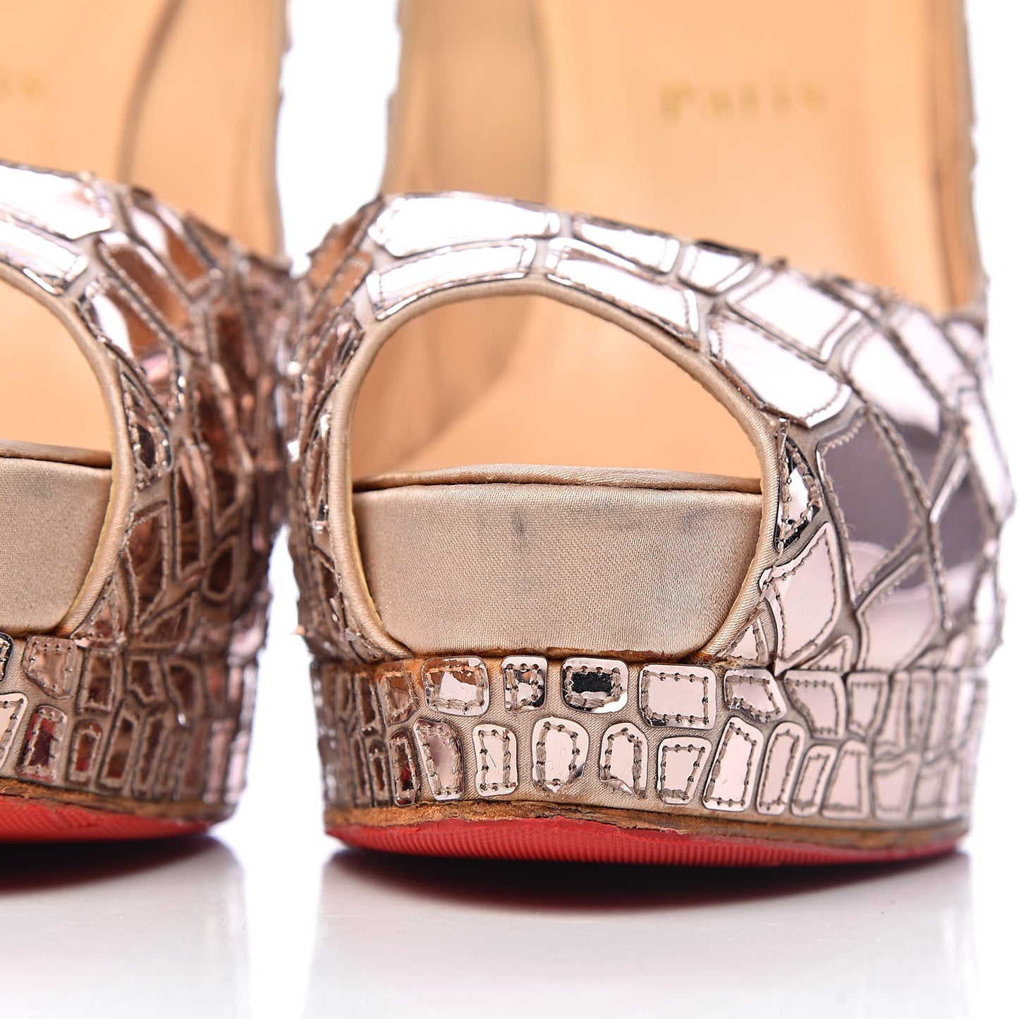 Crepe Satin Sequins Sobek 140 Pumps 39 Tourterelle