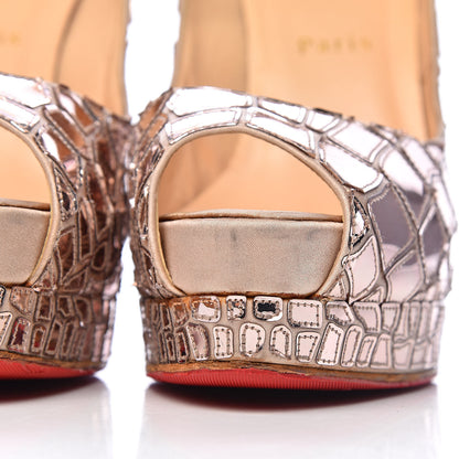 Christian Louboutin Crepe Satin Sequins Sobek 140 Pumps 39 Tourterelle 13 of 17