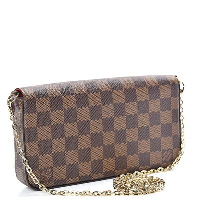 Louis Vuitton Damier Ebene Pochette Felicie Chain Wallet 4 of 12