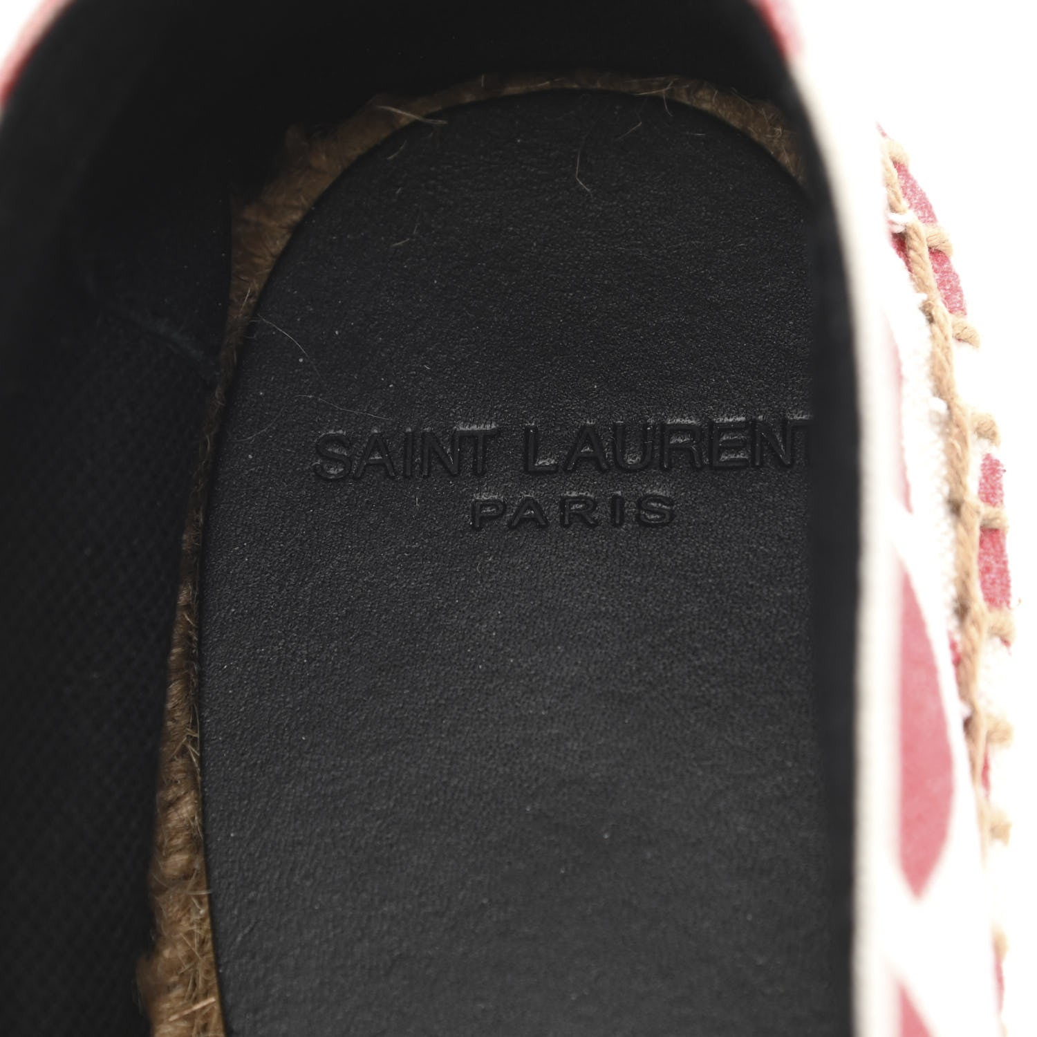Saint Laurent Lip Print Canvas Espadrilles 36 Bianco Rosso Black 7 of 11