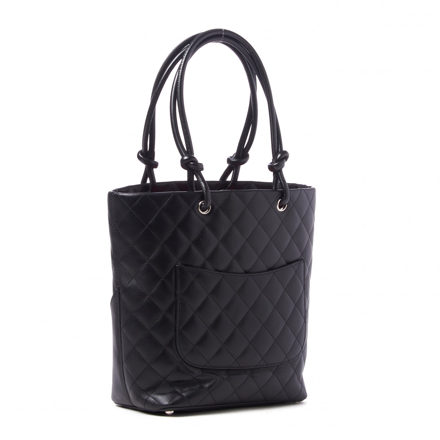 Chanel Calfskin Quilted Medium Cambon Tote Black White 2 of 9
