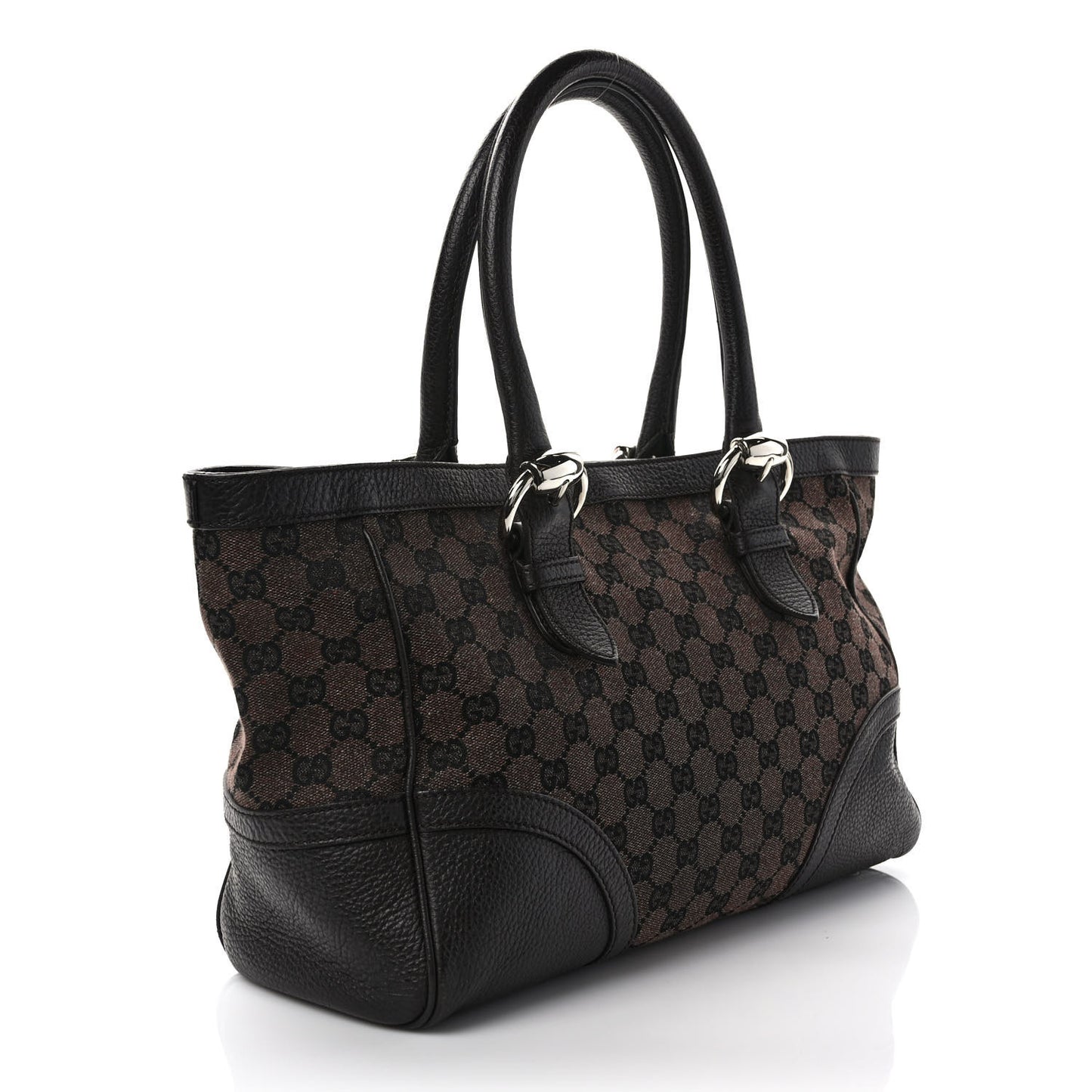 GG Monogram Small Tote Dark Brown