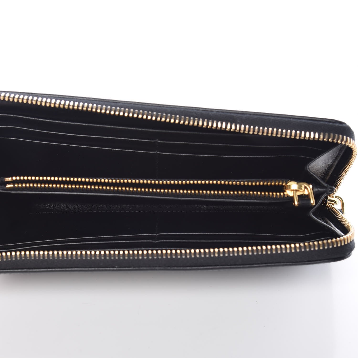 Prada Tessuto Nylon Quilted Zip Around Wallet Black 5 of 11