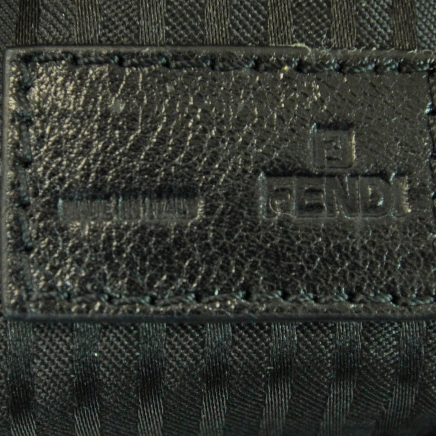 Jacquard Leopard Print Fendista Pouchette Crossbody Taupe Black