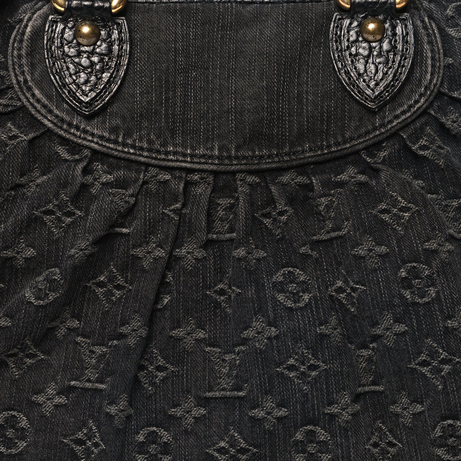 Louis Vuitton Denim Neo Cabby MM Black 7 of 9