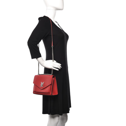 Louis Vuitton Soft Calfskin Mylockme Chain Bag BB Rubis 2 of 11