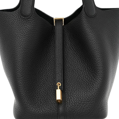 Hermes Taurillon Clemence Picotin Lock 22 MM Black 8 of 11