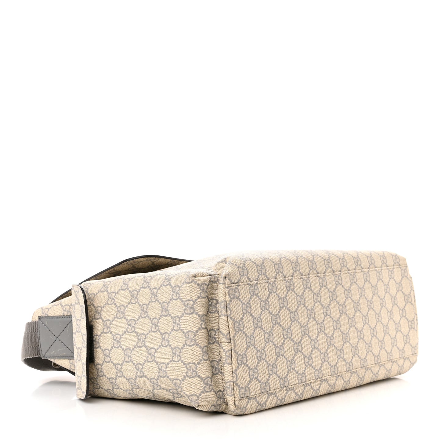 GG Plus Monogram Messenger Diaper Bag Ecru Grigio