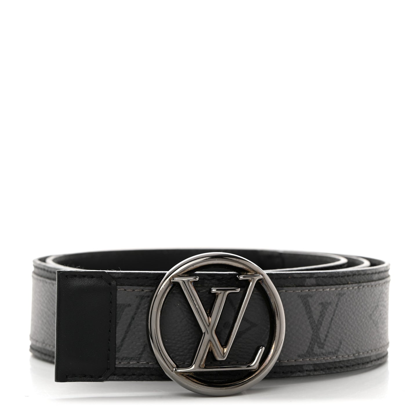 Calfskin Reverse Monogram Eclipse 40 mm LV Circle Belt 95 38