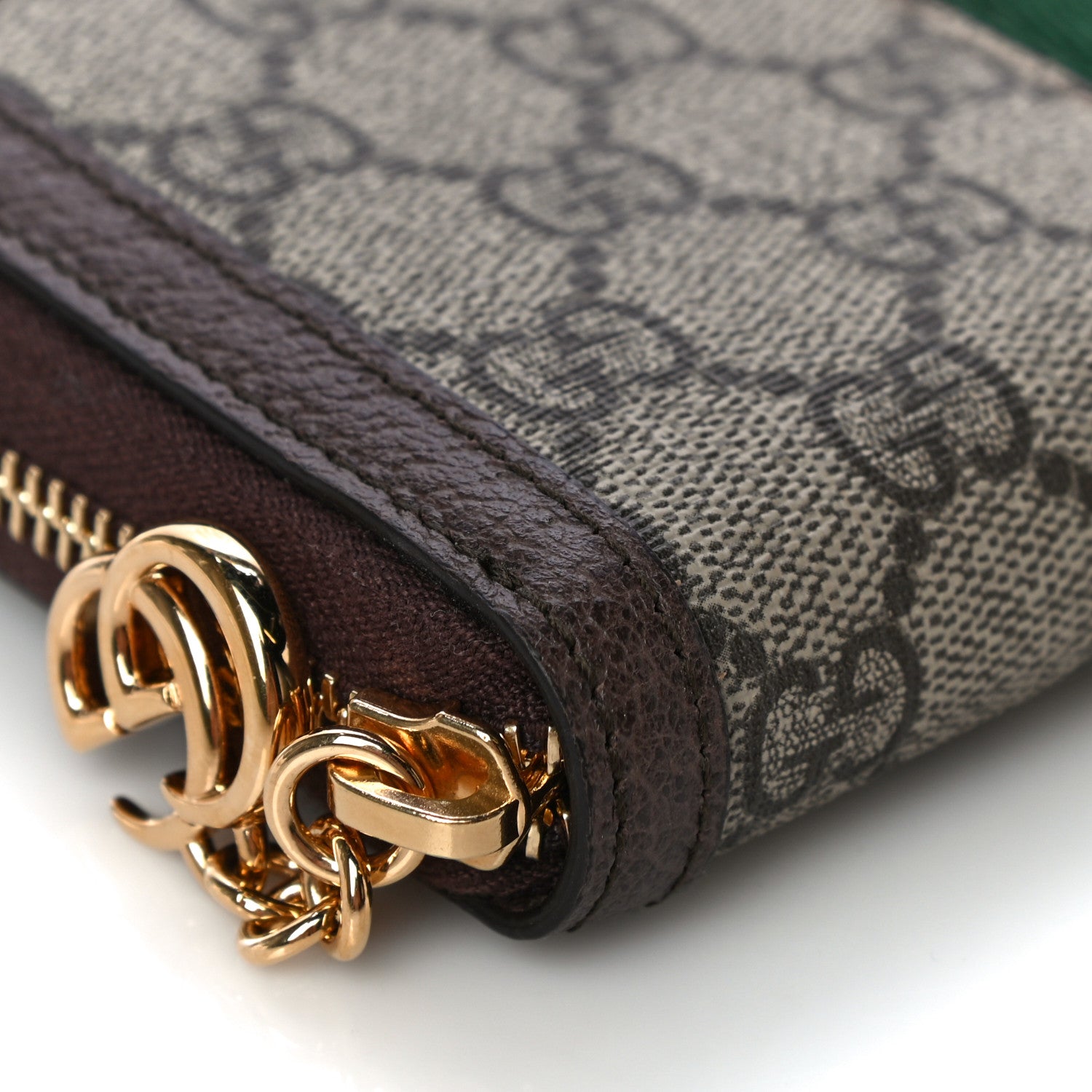 Gucci GG Supreme Monogram Web Ophidia Zip Around Wallet Brown 8 of 10