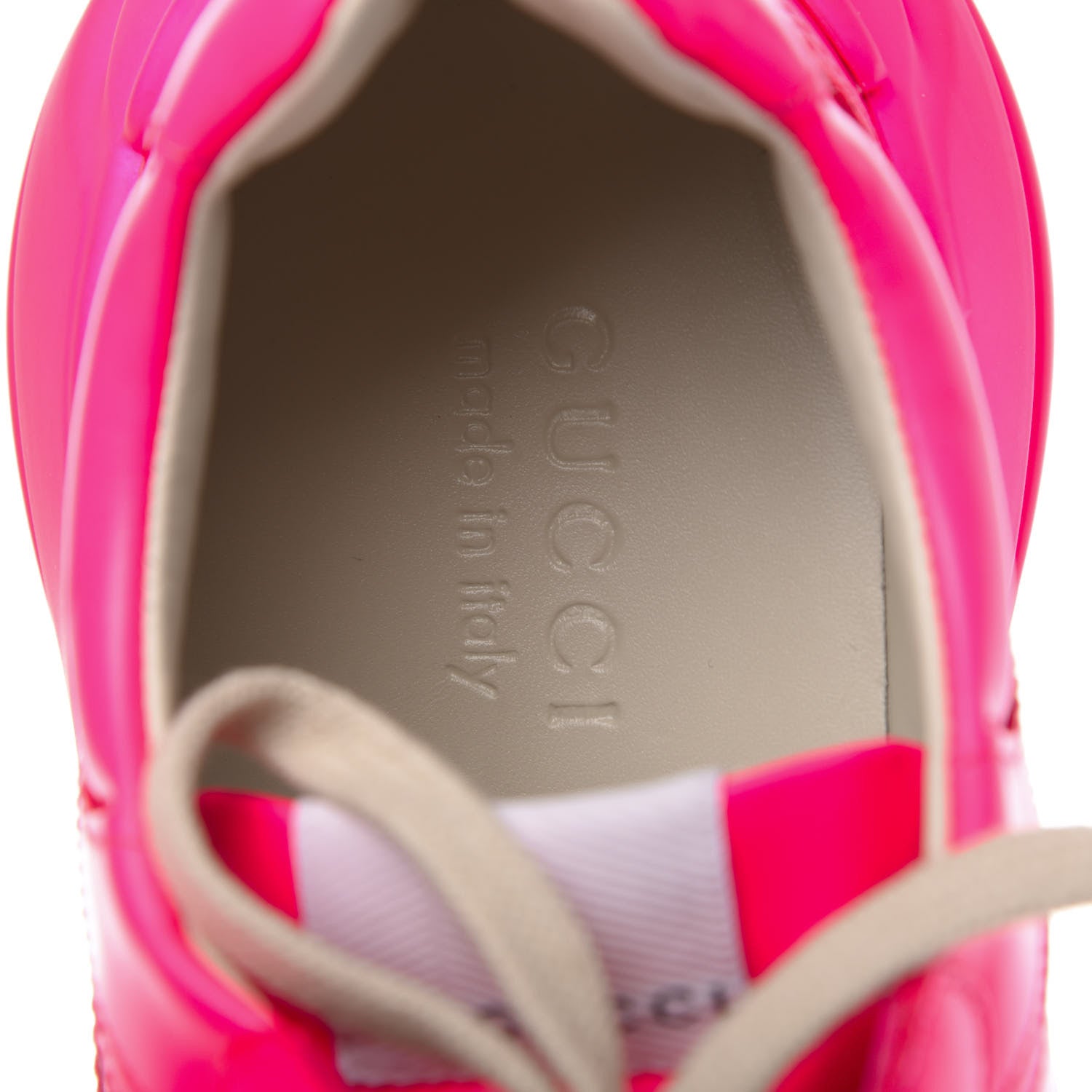 Gucci Calfskin Mens Rhyton Sneakers 8 Fuxia Fluo 7 of 10