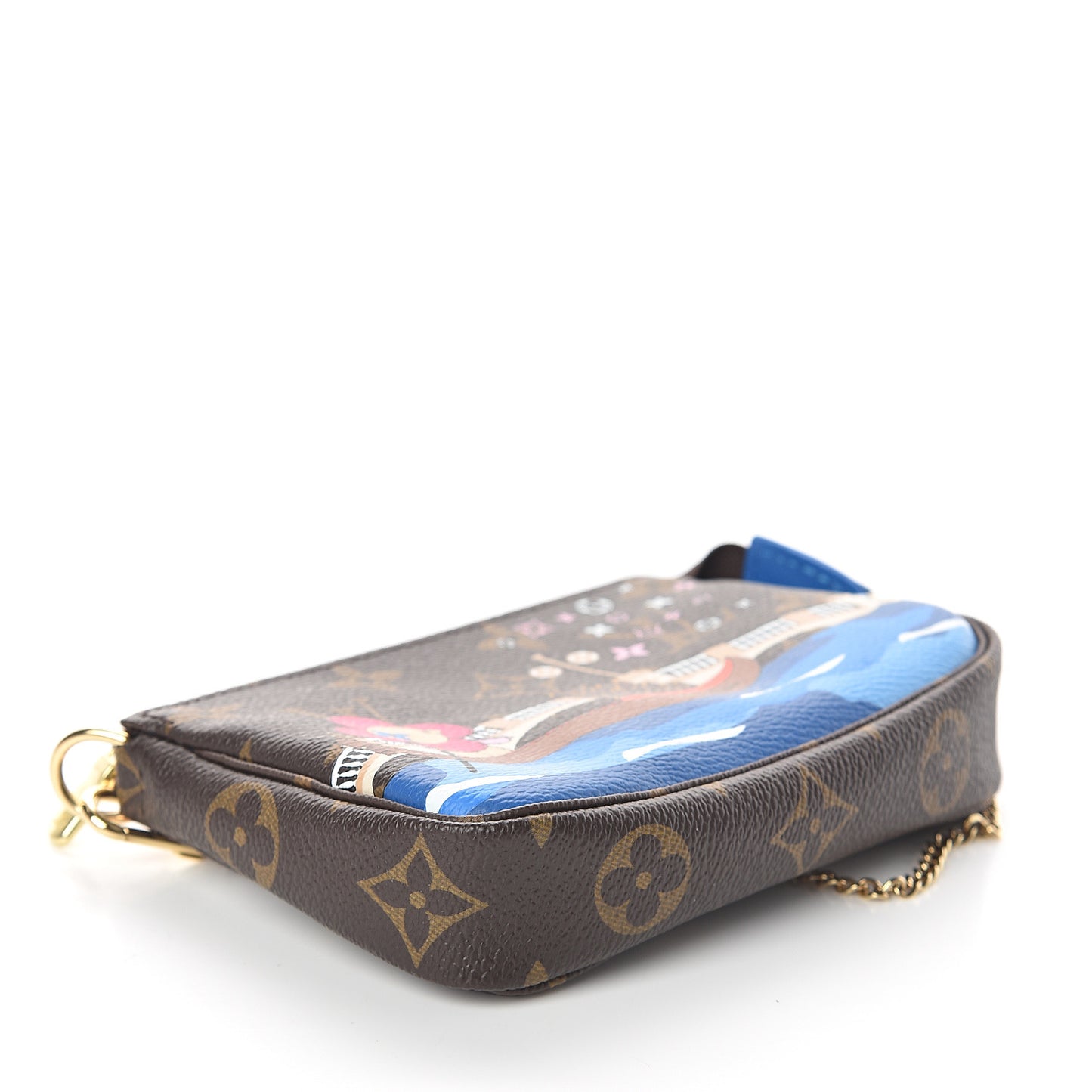 Monogram 2019 Christmas Animation Mini Venice Pochette Accessories Blue