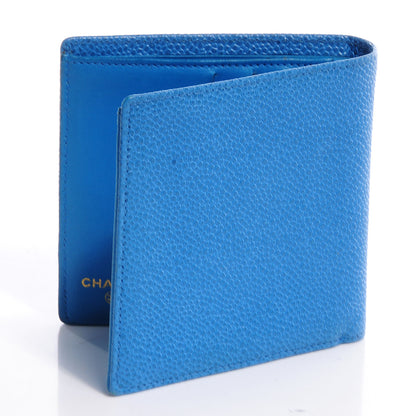 Chanel Caviar CC Bi-Fold Wallet Blue 3 of 8