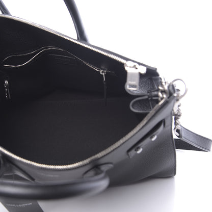 Saint Laurent Grained Calfskin Small Supple Sac De Jour Duffle Black 5 of 9
