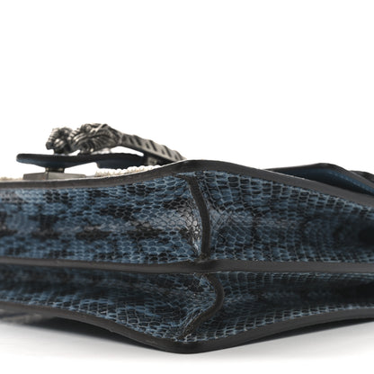 Gucci Snakeskin Blind For Love Embroidered Small Dionysus Shoulder Bag Ultramarine Multicolor 10 of 11