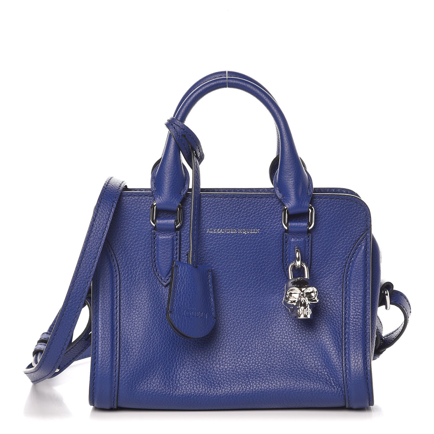 Alexander McQueen Pebbled Calfskin Mini Padlock Tote Ultramarine 1 of 8