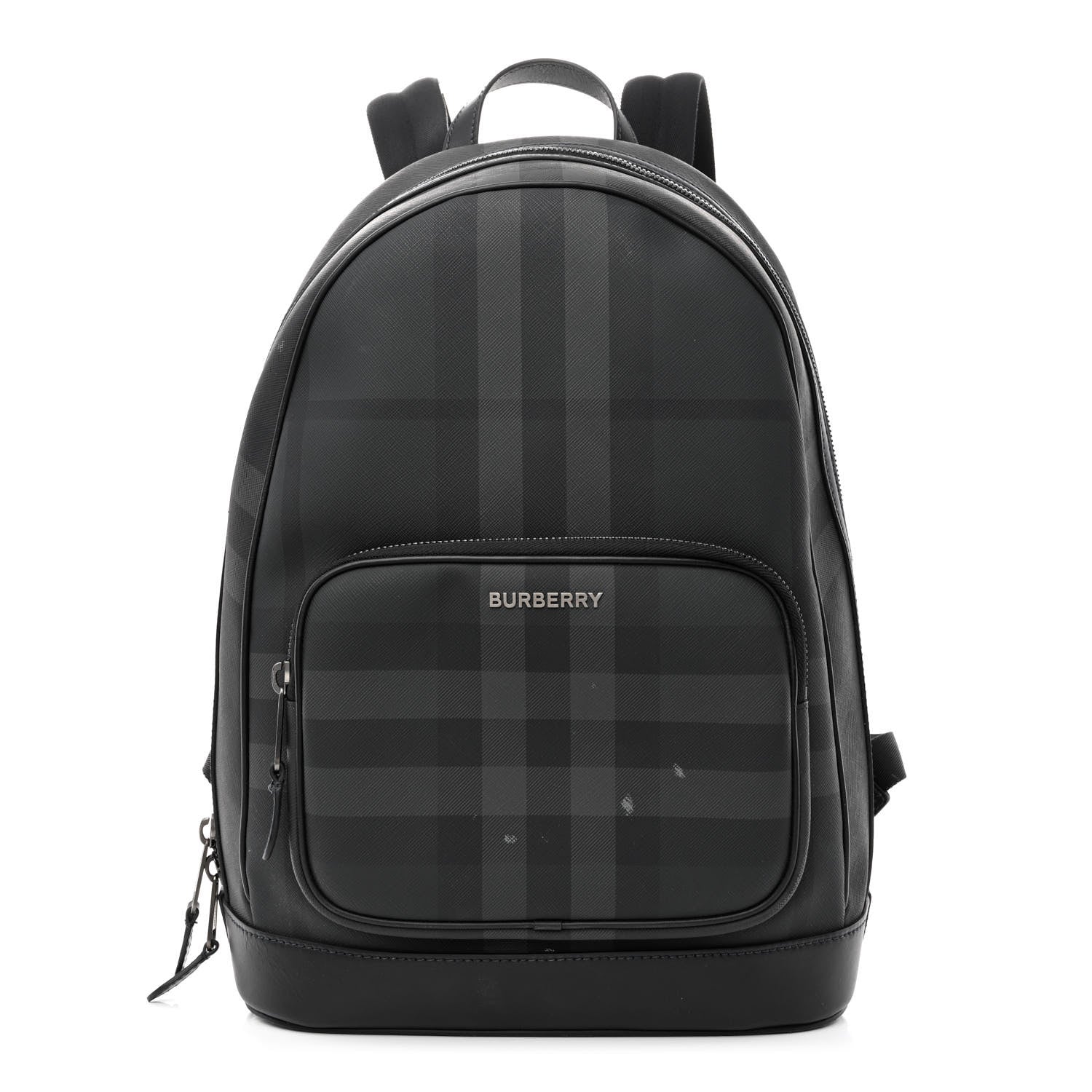Burberry London Check Logo Rocco Backpack Charcoal 1 of 14