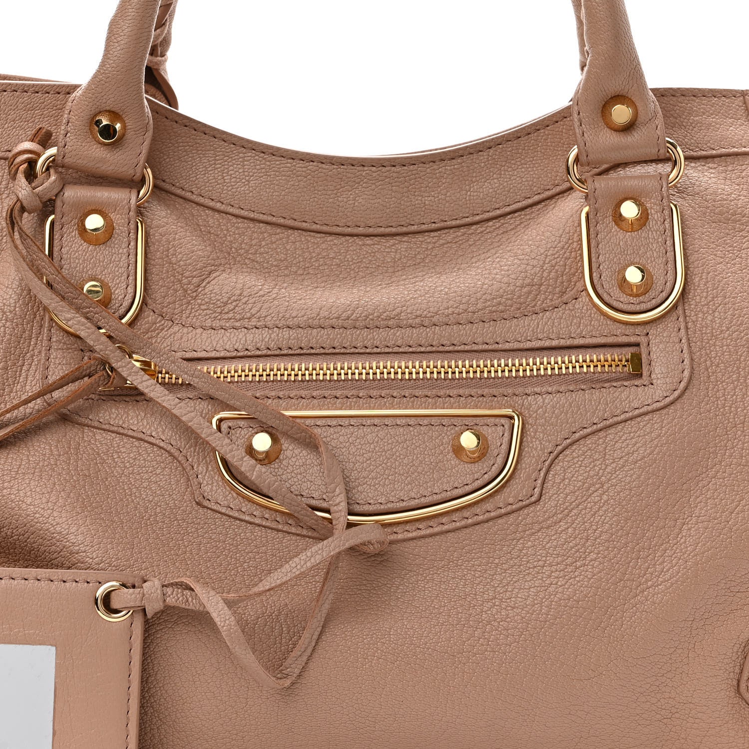 Balenciaga Chevre Gold Metallic Edge Hardware City Rose Des Sables 8 of 10
