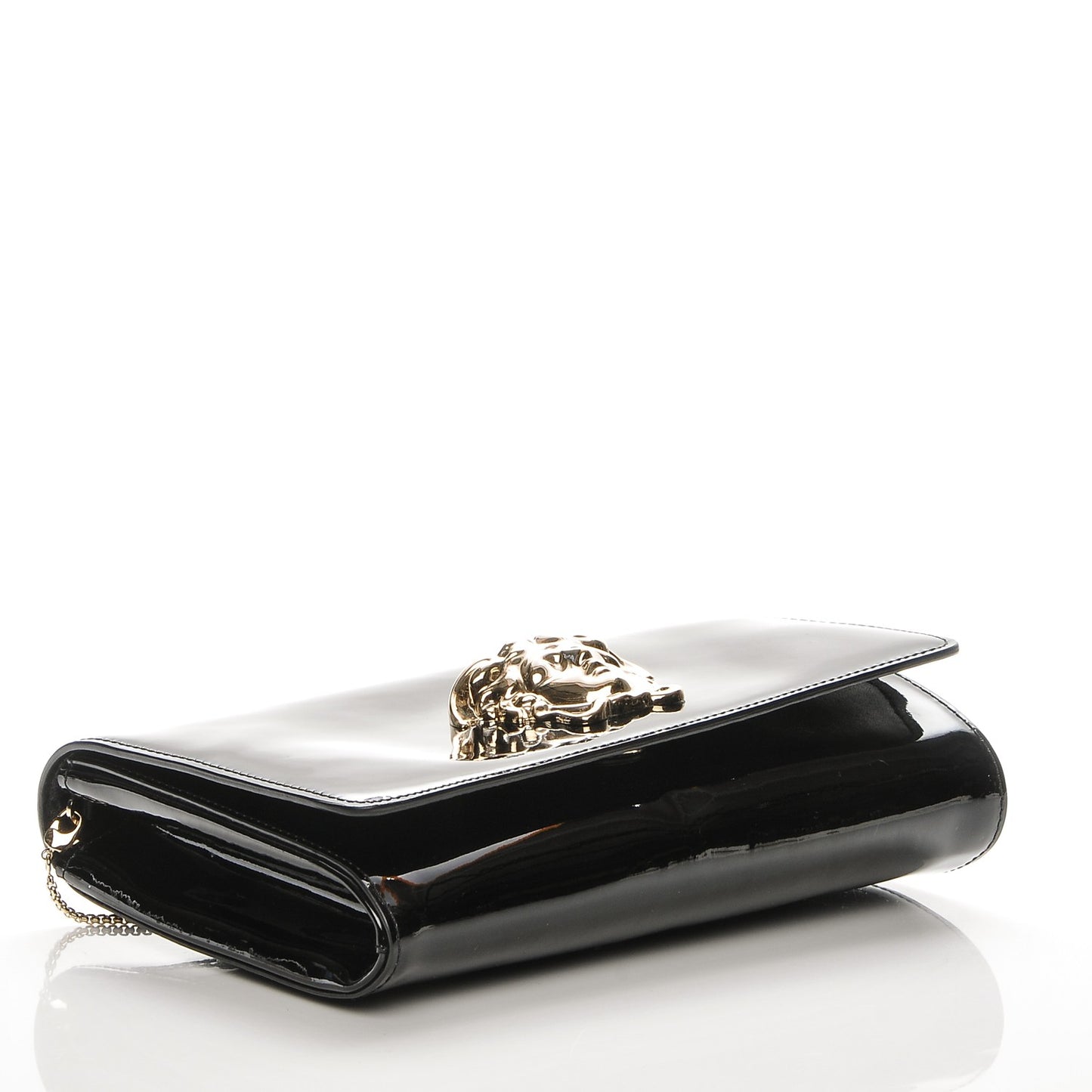 Patent Palazzo Medusa Chain Evening Bag Black