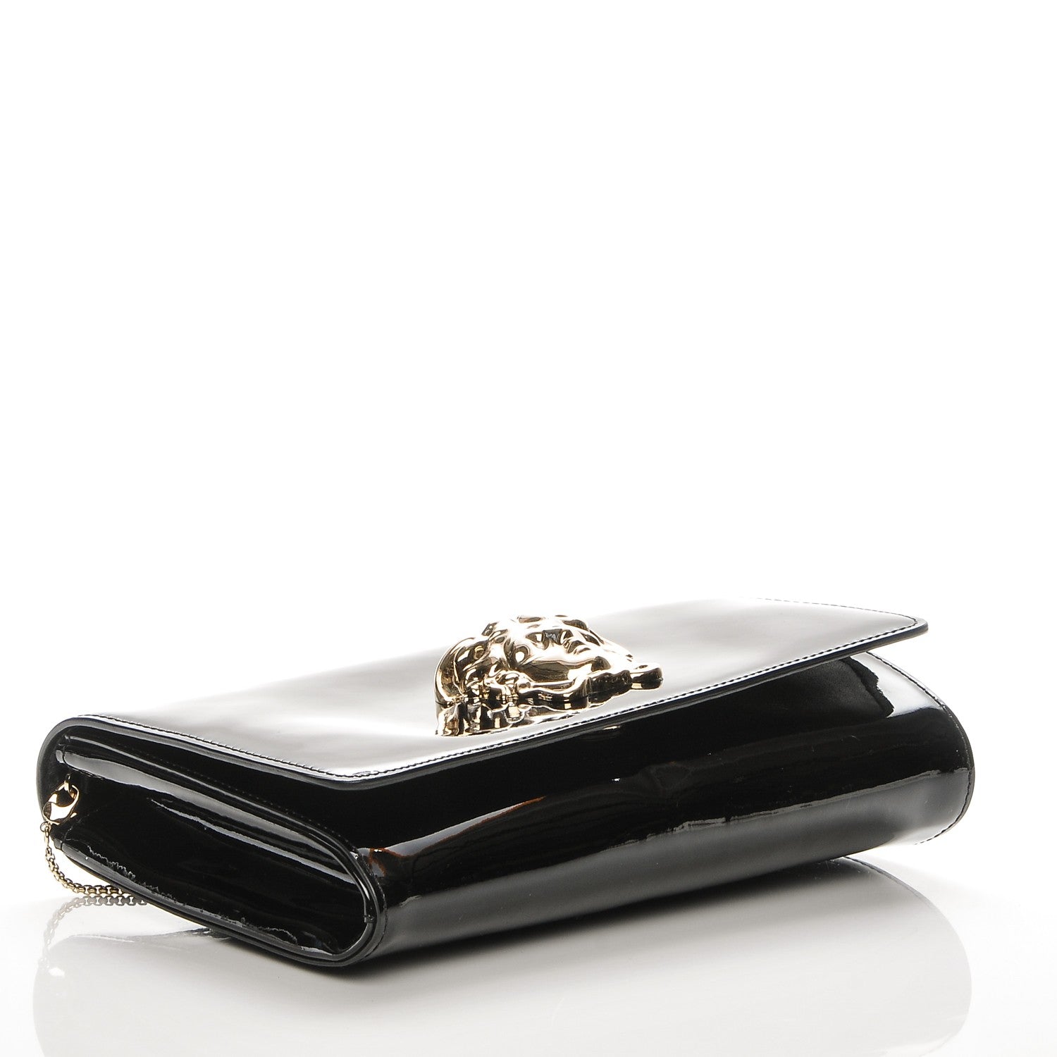 Versace Patent Palazzo Medusa Chain Evening Bag Black 4 of 6