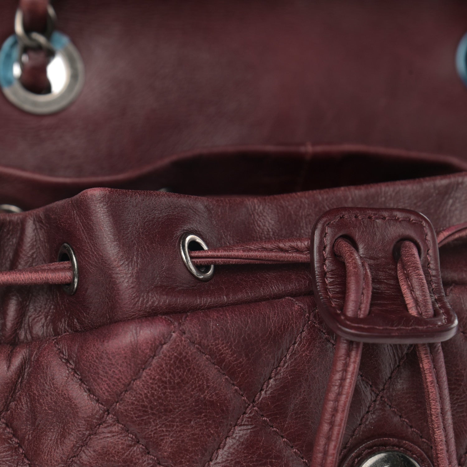 Chanel Glazed Calfskin Quilted Small Salzburg Backpack Burgundy 12 of 15