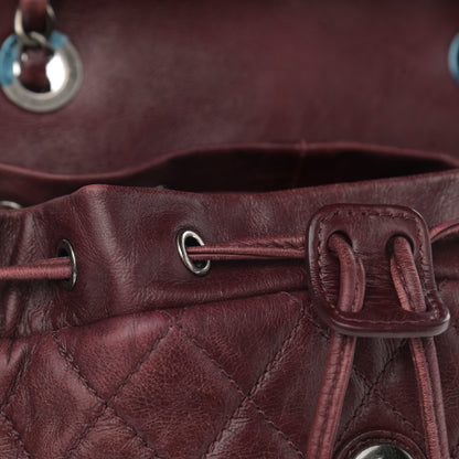 Chanel Glazed Calfskin Quilted Small Salzburg Backpack Burgundy 12 of 15