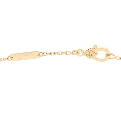 Van Cleef & Arpels 18K Yellow Gold Mother of Pearl Vintage Alhambra Pendant Necklace 4 of 5