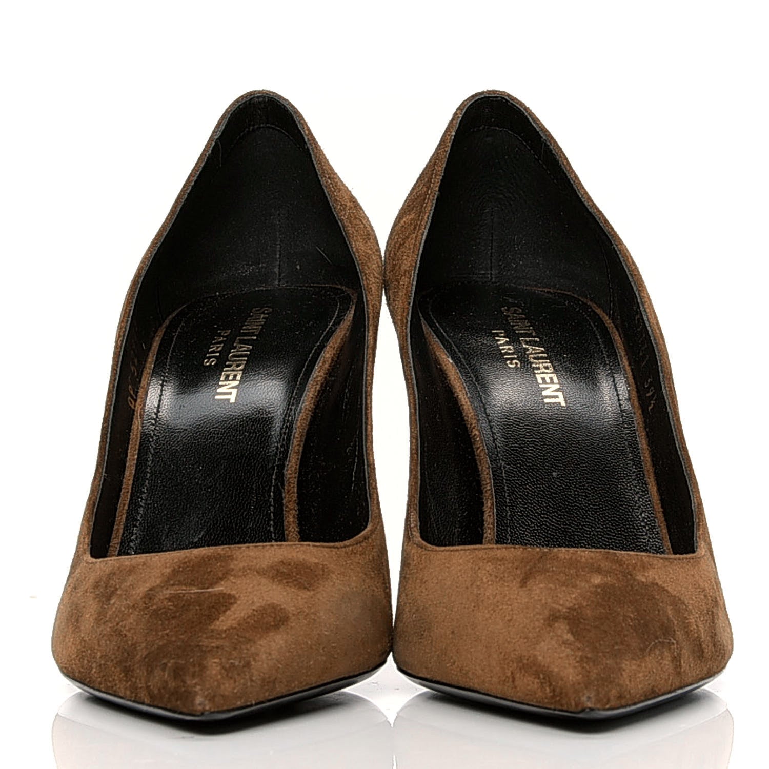 Saint Laurent Suede Zoe 85 Pumps 39.5 Caramel 2 of 5