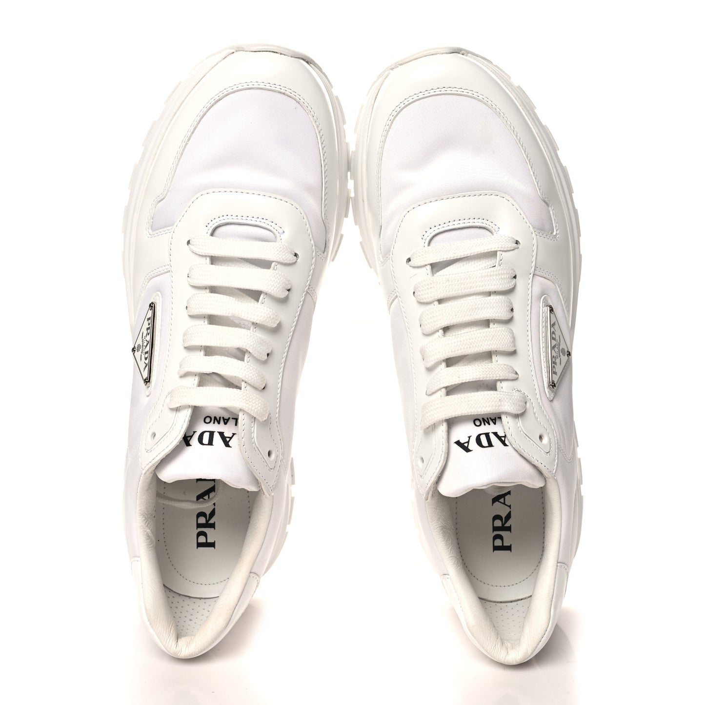 Re-Nylon Spazzolato Triangle Mens Prax 01 45mm Sneakers 8 White