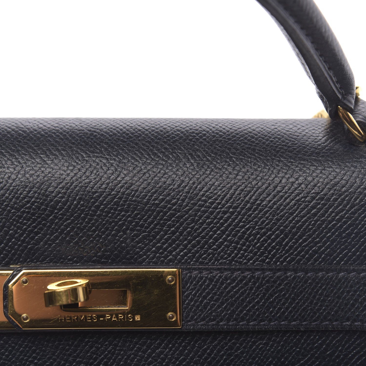 Hermes Courchevel Kelly Retourne 32 Bleu Marine 10 of 13