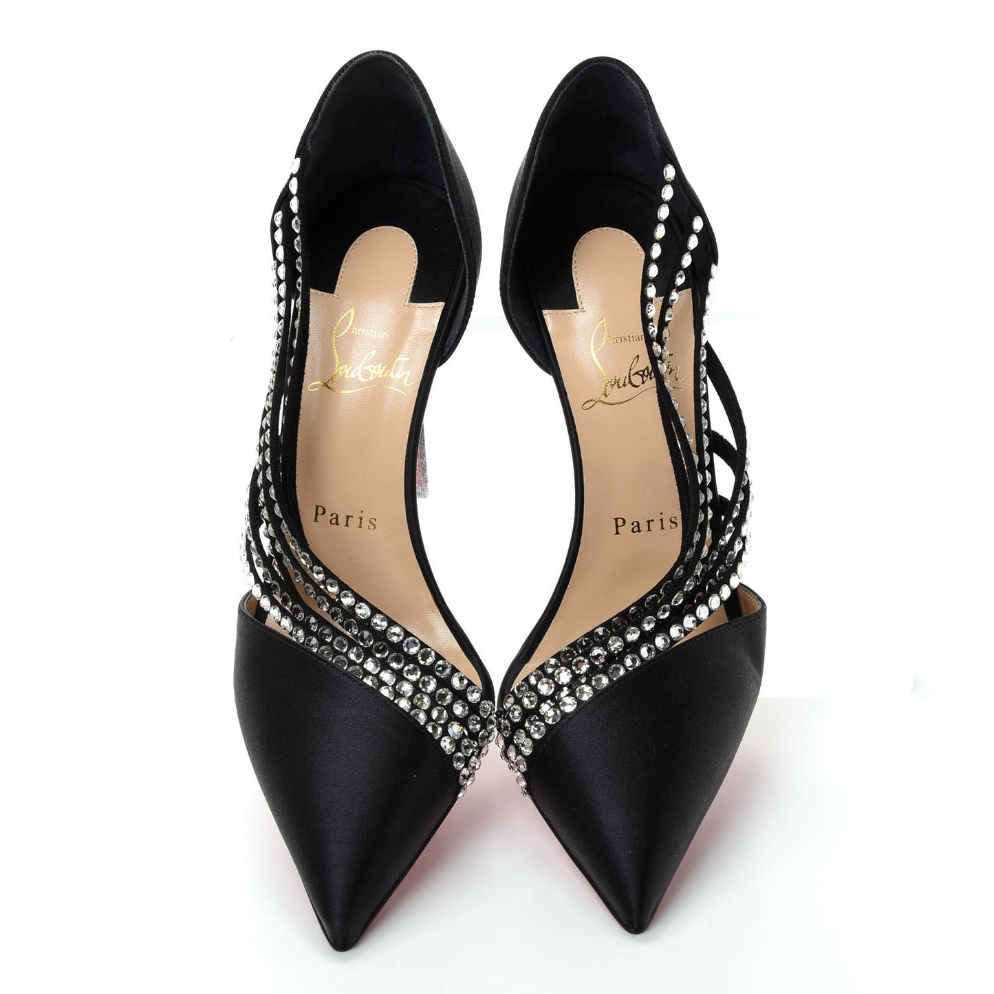 Crepe Satin Strass Antinorina 100 Pumps 37 Black