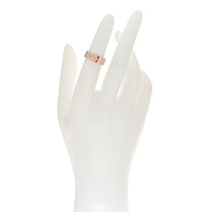 Hermes 18K Rose Gold Diamond PM H D'Ancre Ring 49 5 2 of 4