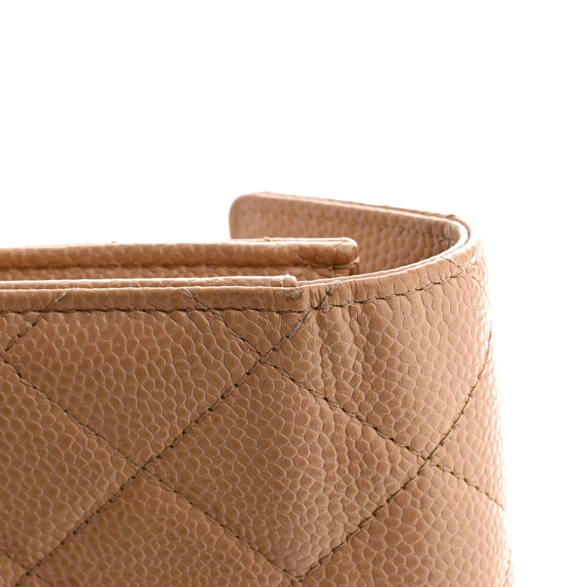 Chanel Caviar Quilted Large Golden Class Gusset Flap Wallet Beige 8 of 9