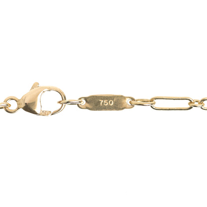 Tiffany 18K Yellow Gold Diamond Heart Pendant Link Chain Necklace 6 of 6