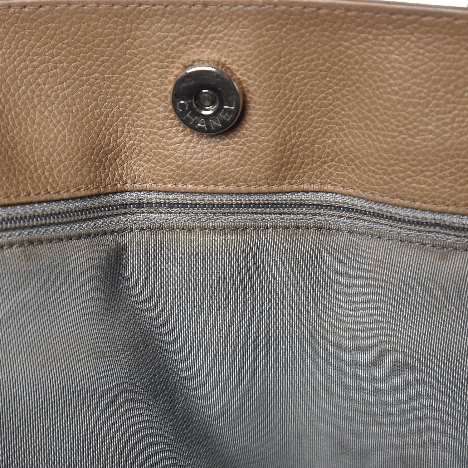 Chanel Calfskin Tall Cerf Tote Brown 19 of 21