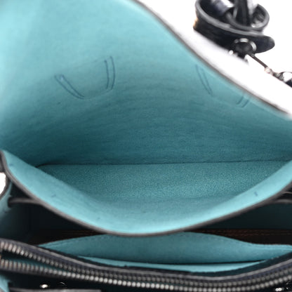 MCM Calfskin Studded Mini Milla Tote Blue 5 of 15