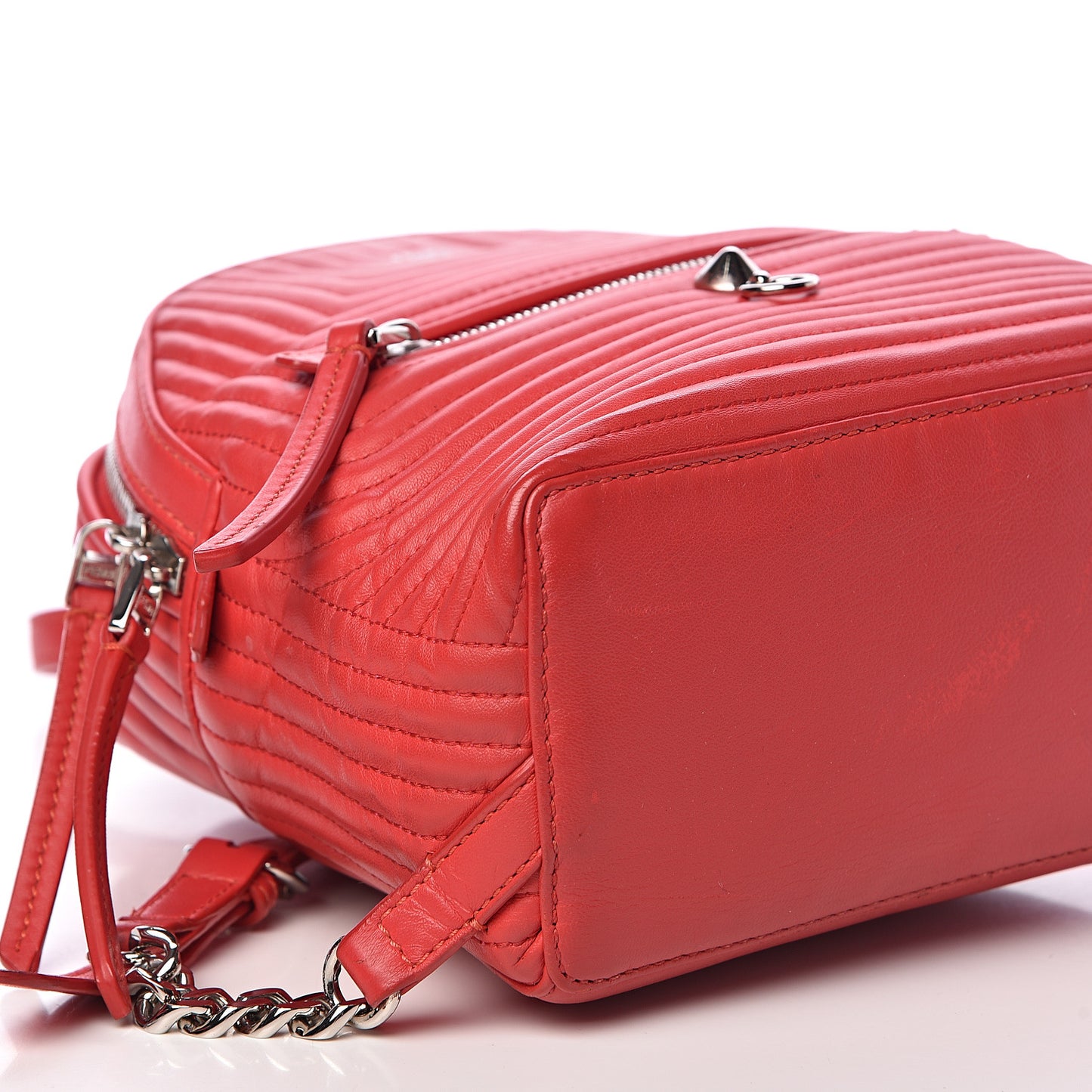 Shiny Nappa Trapuntata Mini Backpack Papavero